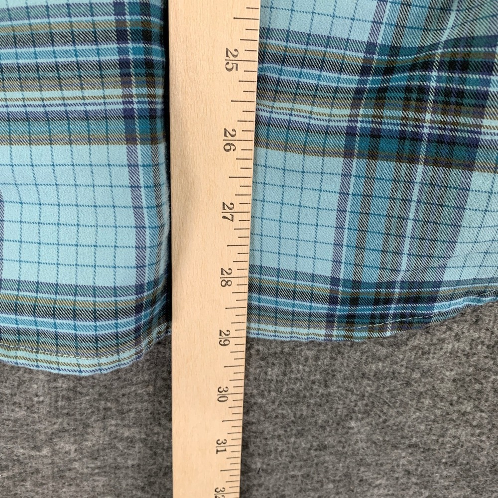 Tecovas Pearl Snap Shirt Men Small Blue Plaid Western Cowboy Gaucho Flannel - Picture 8 of 10